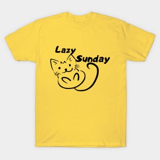Lazy Sunday Cat T-Shirt